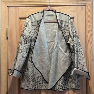 Chico's Silver Script Reversible Cascada Jacket